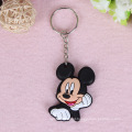 Wholesale Creative Lovely PVC Cartoon Keychains Single Side Printing Cheap Small Promotion Gift